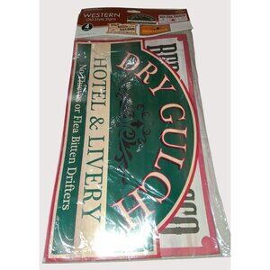 Western Old Style Signs Pack Of 4 By Beistle